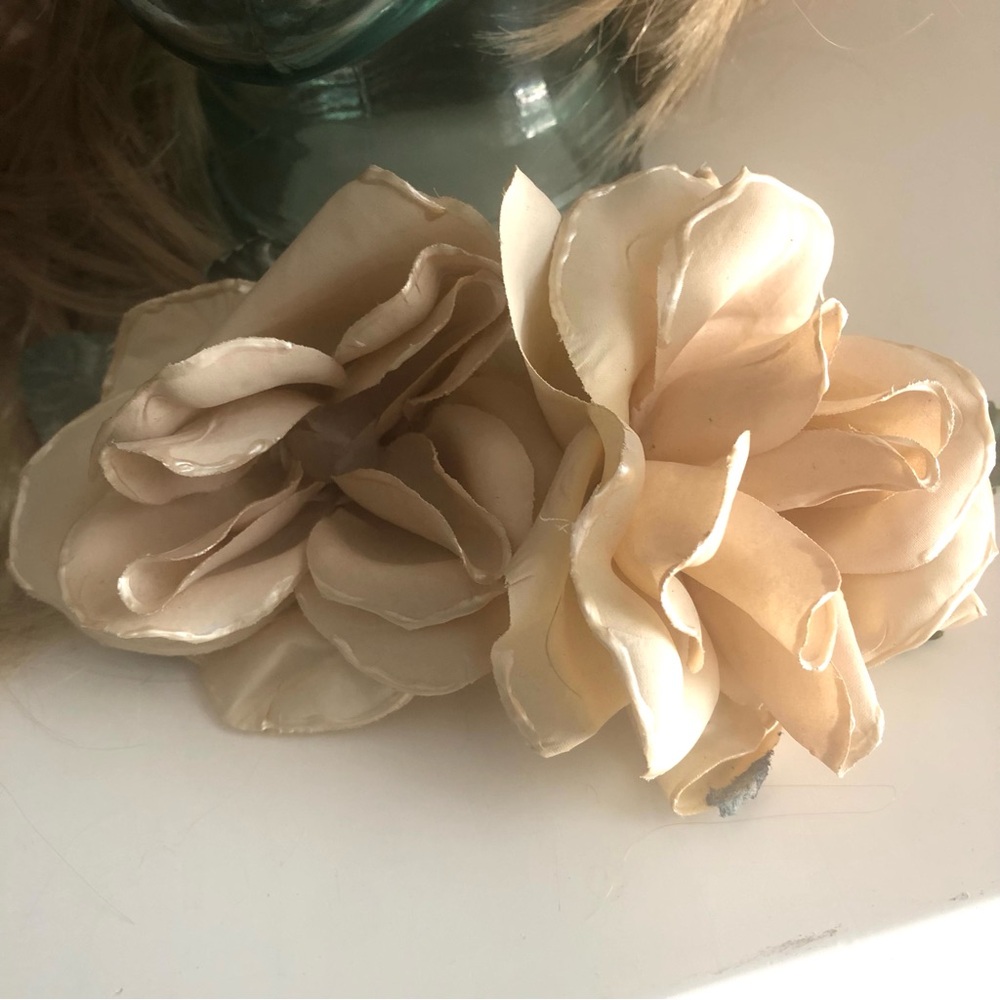 SOLD Vintage Barabara Allen custom raffia hat w detachable flower ornament - Picture 11 of 11